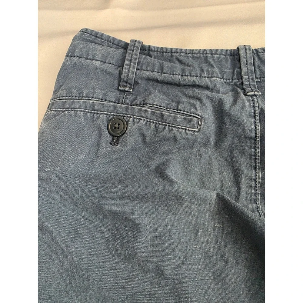 Express Mens Chino Shorts Size 31 Blue Cotton Twill Casual Summer Flat Front